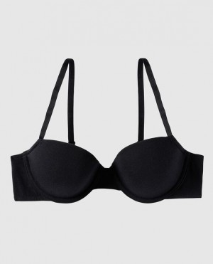 La Senza Lightly Lined Demi Women's Bras Black | fbGLBGpG