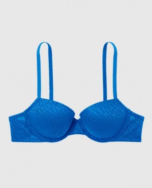 La Senza Lightly Lined Demi Women's Bras Deep Blue | KOCqiTVf