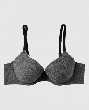 La Senza Lightly Lined Demi Women's Bras Black | mor2ihnw