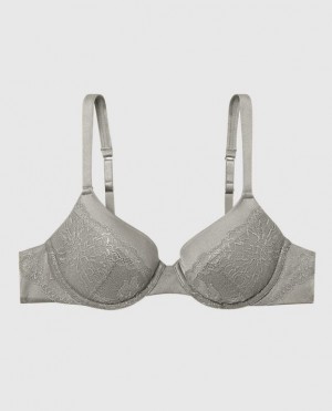 La Senza Lightly Lined Full Coverage Women's Bras Silver | KYFlZ1PG