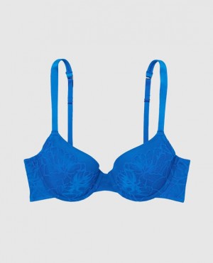 La Senza Lightly Lined Full Coverage Women's Bras Deep Blue | 465QtCCo