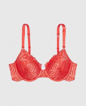 La Senza Lightly Lined Full Coverage Women's Bras Red | VXgAfoj3