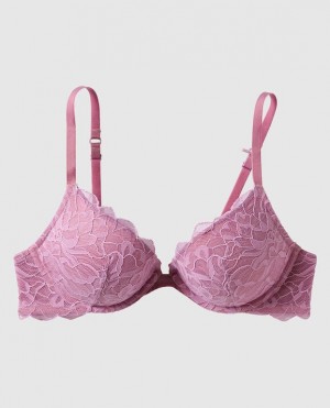 La Senza Push Up Plunge Women's Bras Rosecrush | g7ja4OLQ