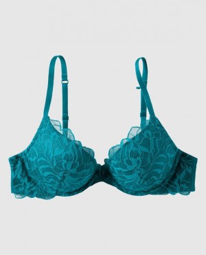 La Senza Push Up Plunge Women's Bras Tahitian Tide | ARPzeTgX