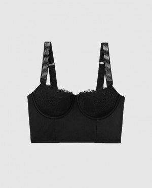 La Senza Push Up Top Women's Bras Black | ByMSiFsx