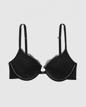 La Senza Push Up Women's Bras Black | QfpHi6DK