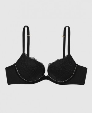 La Senza Push Up Women's Bras Black | Vu6RzLVy