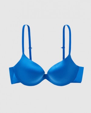 La Senza Push Up Women's Bras Deep Blue | HFnBuKx0