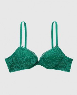 La Senza Push Up Women's Bras Green | h5a09LVu