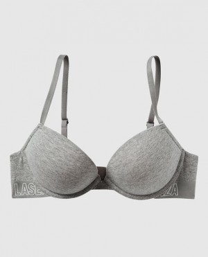 La Senza Push Up Women's Bras Grey | 71z7fUbh