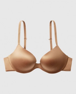 La Senza Push Up Women's Bras Pecan | QMQ0E7Bk