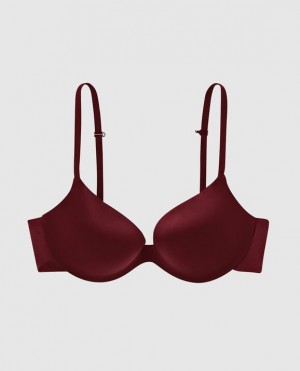 La Senza Push Up Women's Bras Red Burgundy | 7fjtzvDf