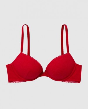 La Senza Push Up Women's Bras Red | C7ynSGWD