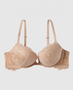 La Senza Push Up Women's Bras Rose Brown | TQh5DCKW