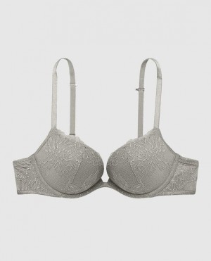 La Senza Push Up Women's Bras Silver | hrDlizXN