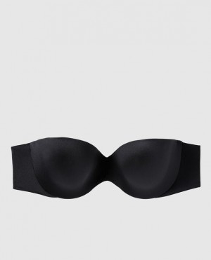 La Senza Strapless Lightly Lined Women's Bras Black | TqfXXEBw