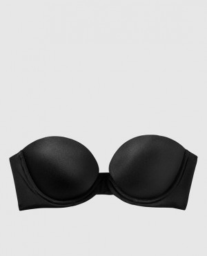 La Senza Strapless Push Up Women's Bras Black | 2fUGE4sR