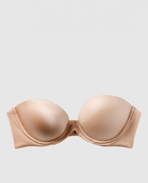 La Senza Strapless Push Up Women's Bras Rosetan | I0tcoS9h