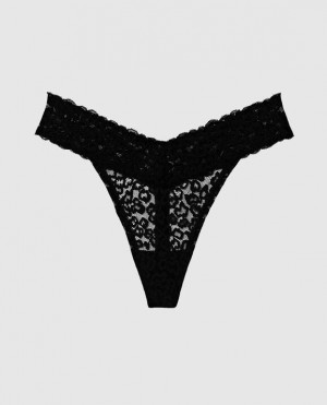 La Senza Thong Panty Women's Underwear Black | atP0xBRs