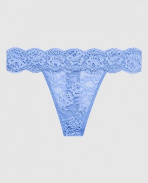 La Senza Thong Panty Women's Underwear Blue | m7AUPOUO