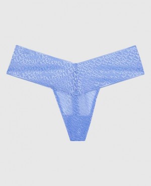 La Senza Thong Panty Women's Underwear Blue | n139MpPt