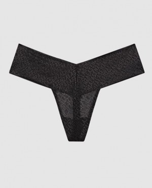 La Senza Thong Panty Women's Underwear Black | 0c6ur1EC