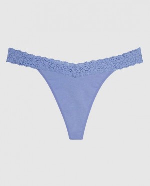 La Senza Thong Panty Women's Underwear Blue | QobyhIt7