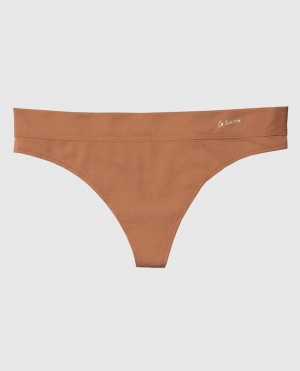 La Senza Thong Panty Women's Underwear Caramel Kiss | izjQ3YW5