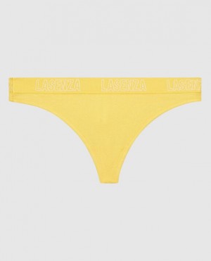 La Senza Thong Panty Women's Underwear Cream | 1JAMGA3v