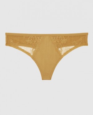 La Senza Thong Panty Women's Underwear Gold | i9dWJL66