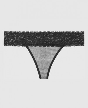 La Senza Thong Panty Women's Underwear Grey | RHYDMy3Z