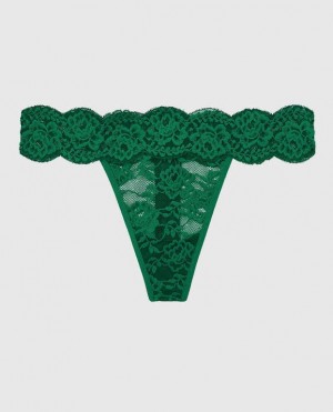 La Senza Thong Panty Women's Underwear Green | rZxR4CEA