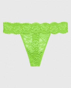 La Senza Thong Panty Women's Underwear Light Green | XGJDh5se