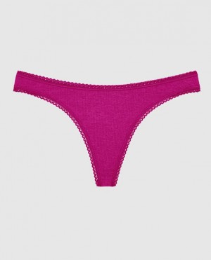 La Senza Thong Panty Women's Underwear Pink | 0D0AmvRZ