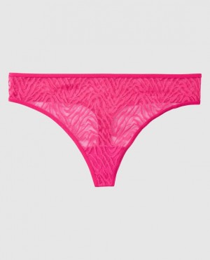 La Senza Thong Panty Women's Underwear Pink | 0CbEz8KP