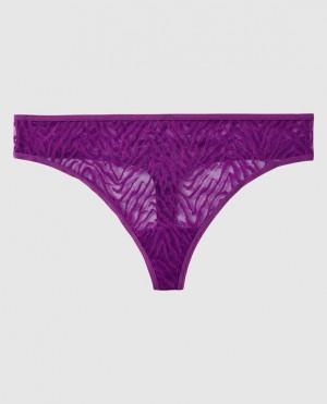 La Senza Thong Panty Women's Underwear Purple | pmplzFDt