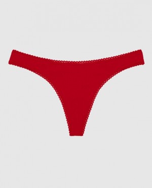 La Senza Thong Panty Women's Underwear Red | 1I2PfQxl