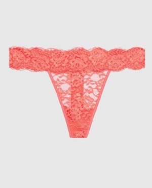 La Senza Thong Panty Women's Underwear Red | Z8P6PfOh