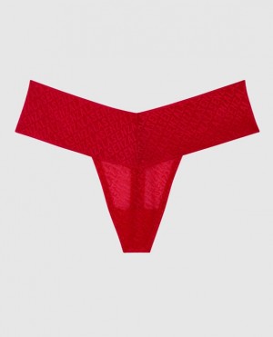 La Senza Thong Panty Women's Underwear Red | 3VydZsNX