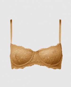 La Senza Unlined Balconette Bra Women's Pajamas Gold | 8RaVncwo