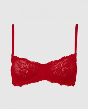 La Senza Unlined Balconette Bra Women's Pajamas Red | IuB1X9LV