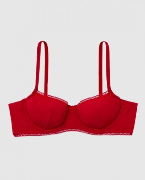 La Senza Unlined Balconette Women's Bras Red | UKhOgcnc