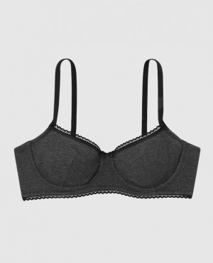 La Senza Unlined Balconette Women's Bras Black | GPG0w5De