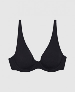 La Senza Unlined Microfiber Women's Bras Black | E1kdOAD6