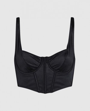 La Senza Unlined Top Women's Bras Black | w1BJAXZj