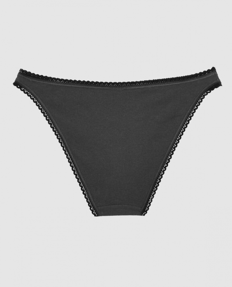 La Senza Bikini Panty Women's Underwear Black | nhwQXm23