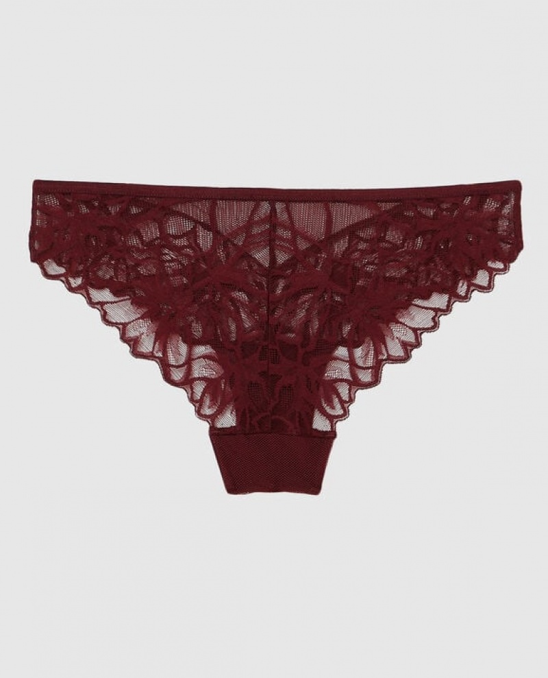 La Senza Bikini Panty Women's Underwear Red Burgundy | PP2Wtvmp