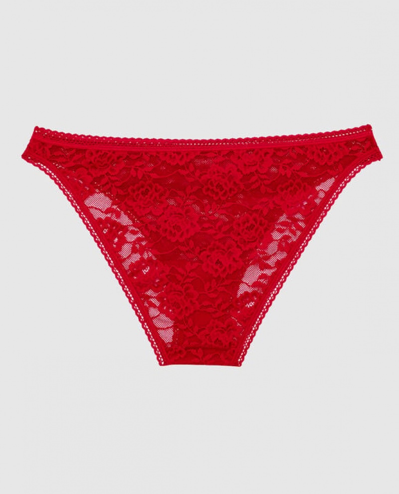 La Senza Bikini Panty Women's Underwear Red | Neim5L99