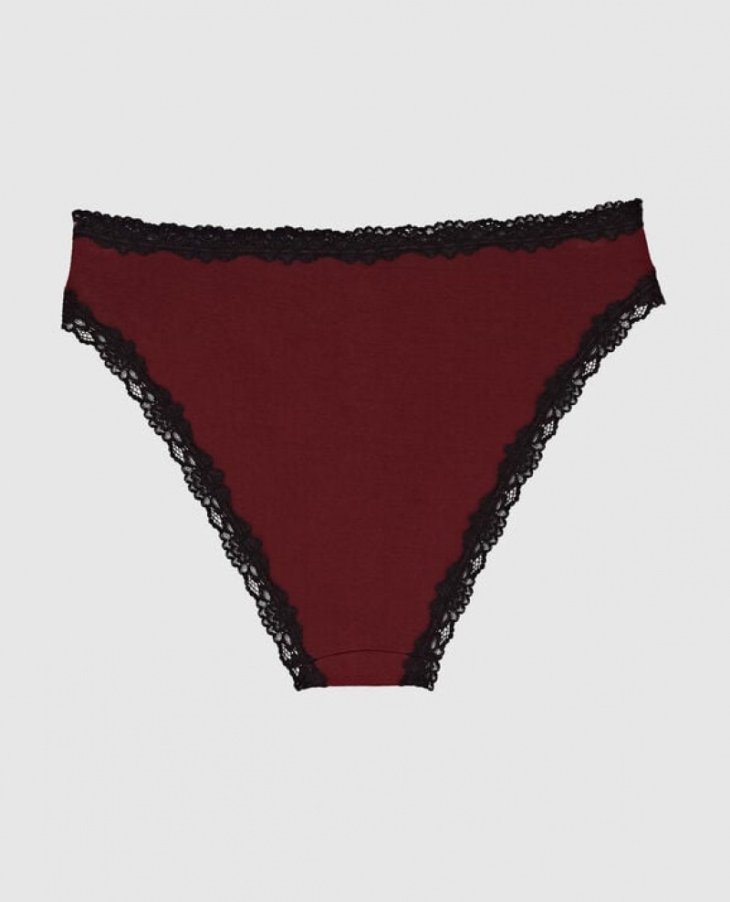 La Senza Bikini Panty Women's Underwear Red Burgundy | TPyohl1K