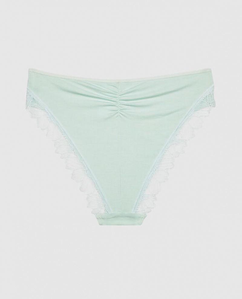 La Senza Bikini Panty Women's Underwear White Green | LqfIwwh0